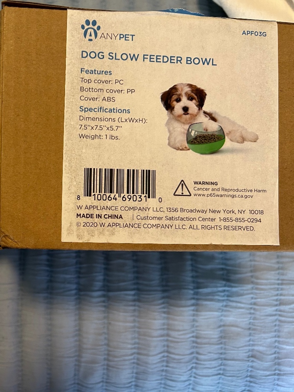 ANY PET - DOG SLOW FEEDER BOWL AND UNDERCOAT RAKE